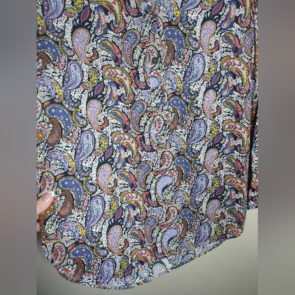 J Crew Liberty Art Fabrics Top Pop Over - Picture 9 of 16